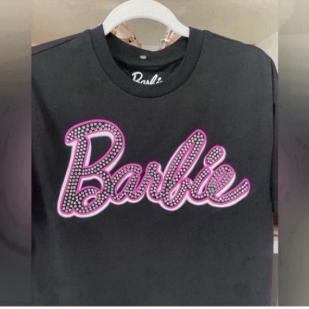 New Barbie Bling Rhinestone T-Shirt Women’s Size Small - Picture 5 of 6